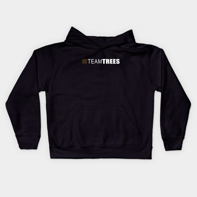 Hashtag Team Trees White Kids Hoodie by felixbunny